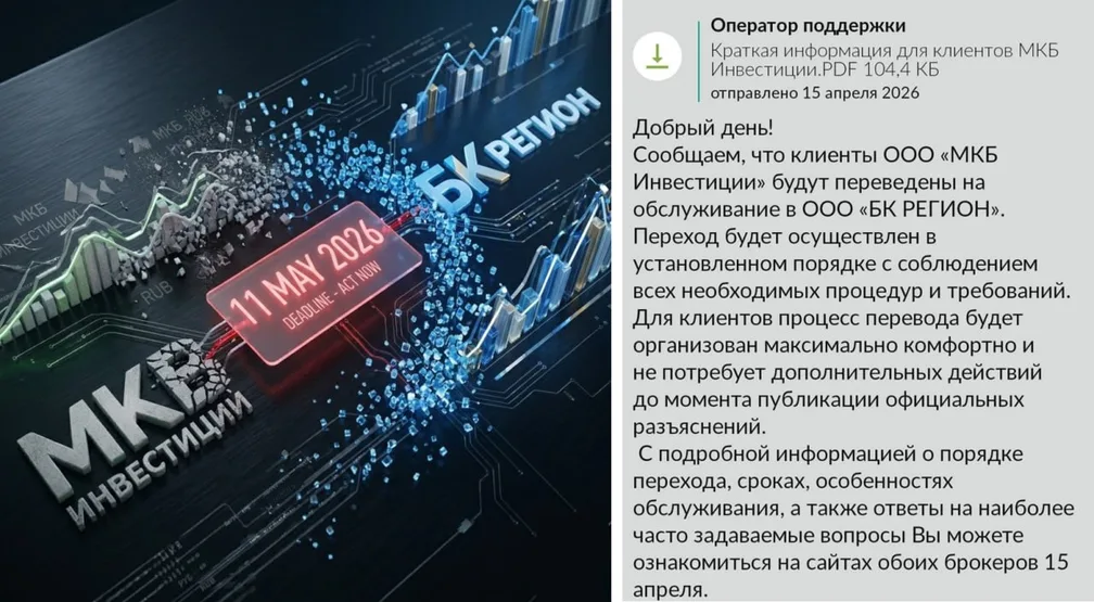 МКБ Инвестиции прекращает обслуживание клиентов