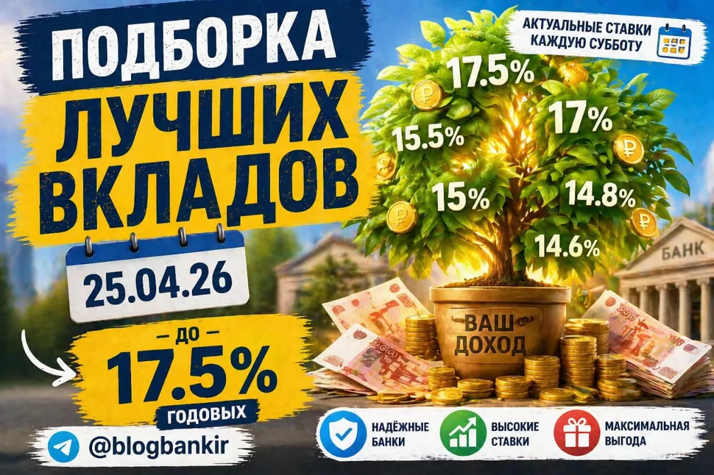 Самые выгодные вклады на 25.04.2026