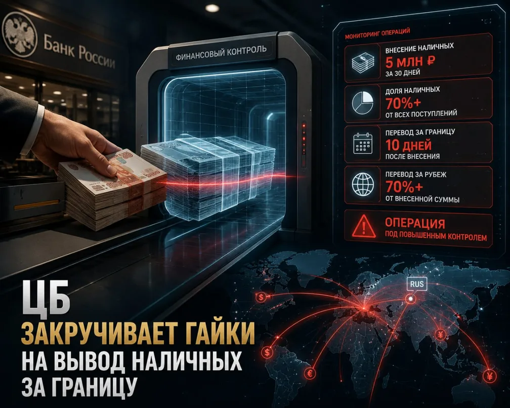 ЦБ закручивает гайки на вывод наличных за границу
