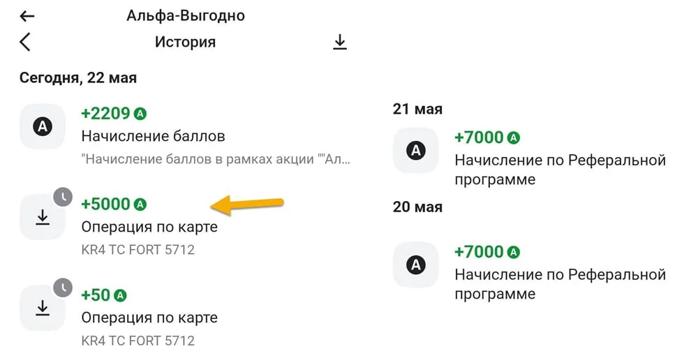 Покупка подарочной карты в Асконе по бизнес-карте Альфы прошла успешно, смутило название точки KR4 TC Fort…