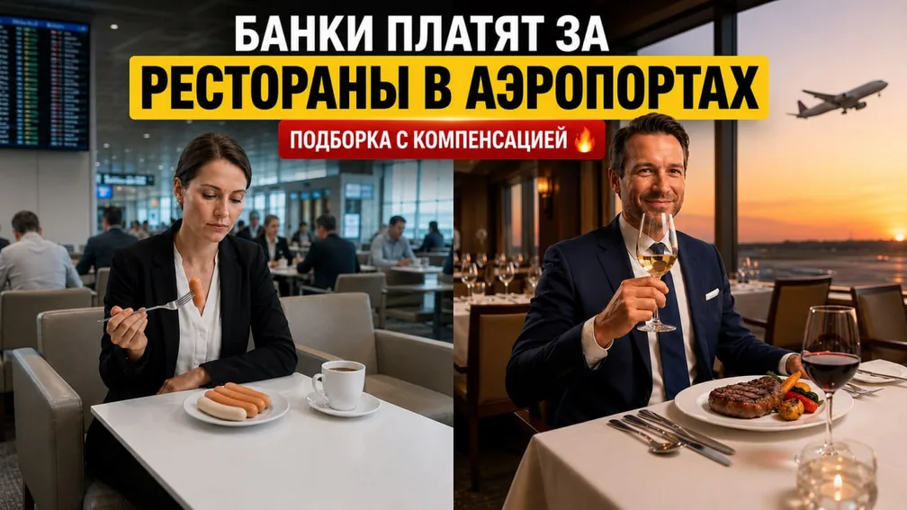 Вместо бизнес-зала — в ресторан: топ банков с компенсацией чека