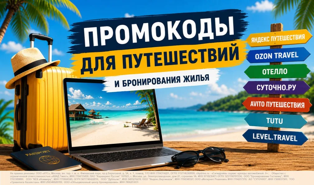 Промокоды для путешествий и бронирования жилья