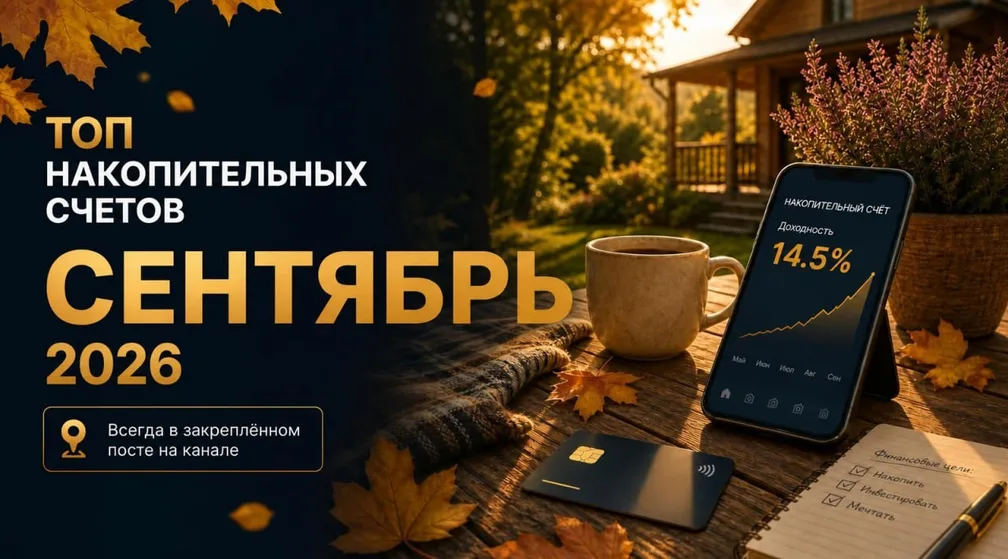 Лучшие накопительные счета на сентябрь 2026