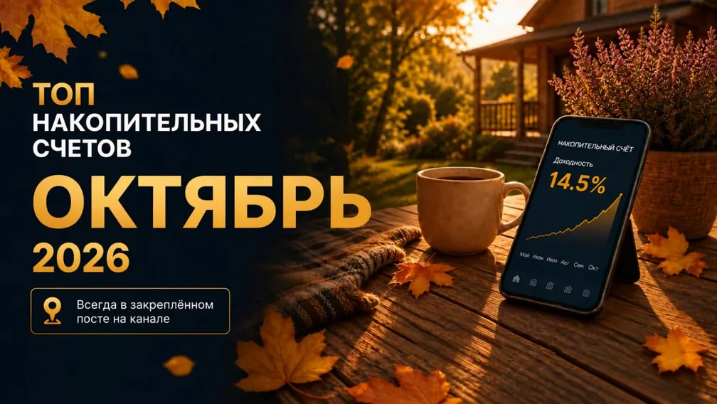 Лучшие накопительные счета в октябре (18.10.26)