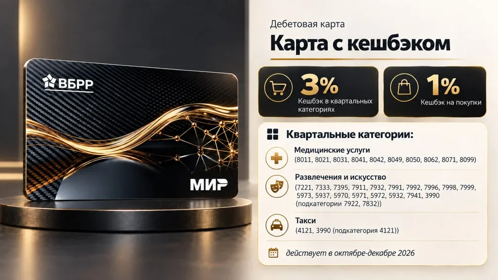ВБРР — категории кэшбэка на IV квартал